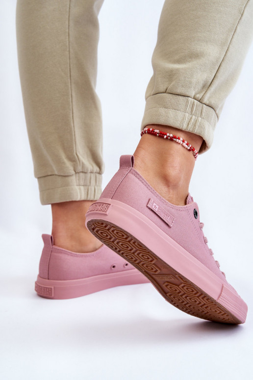 Women's Classic Low Sneakers Big Star LL274027 Pink Women's Classic Low Sneakers Big Star LL274027 Pink