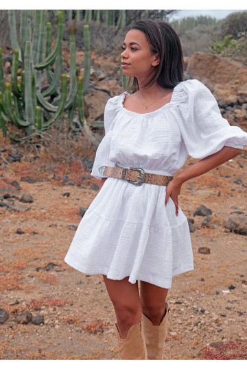 Maud - mini muslin white dress 2