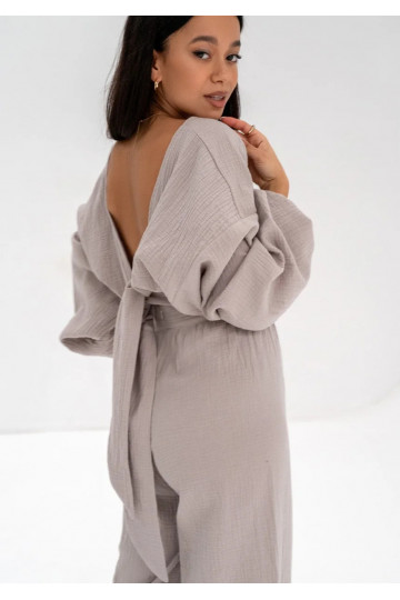 Alines - Taupe muslin top