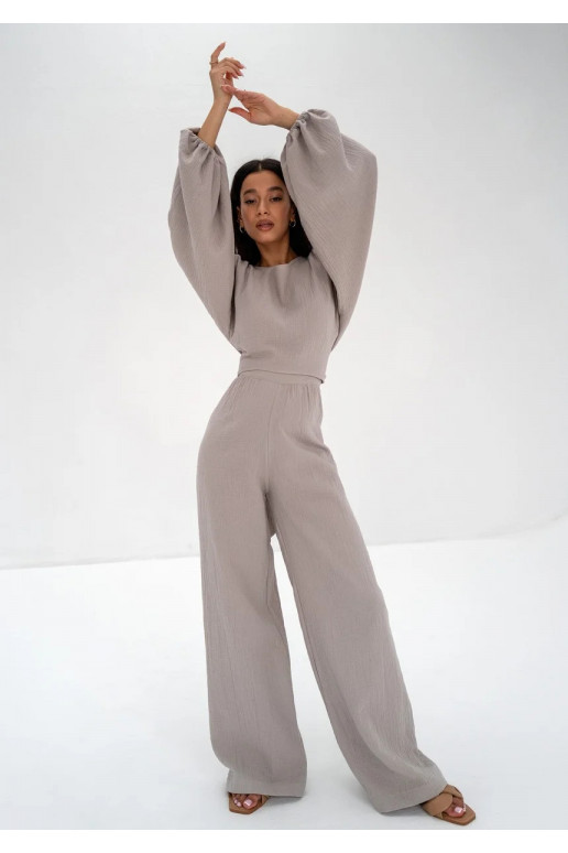 Alines - Taupe muslin top