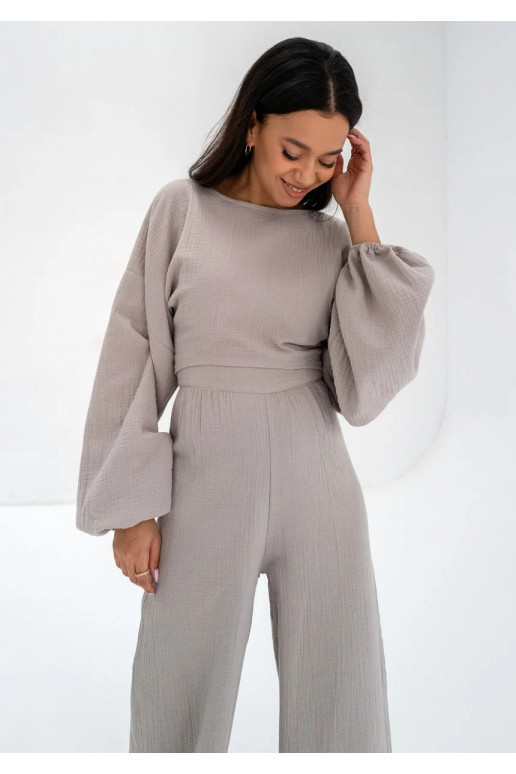 Alines - Taupe muslin top