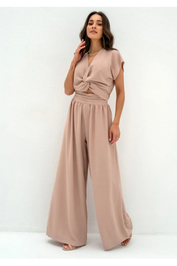 Musso - Beige draped top 2