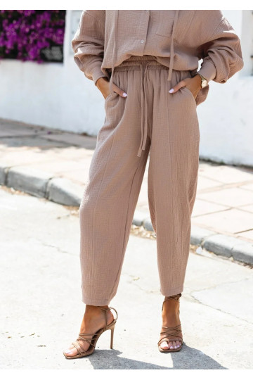 Bloow - Beige muslin jogger...