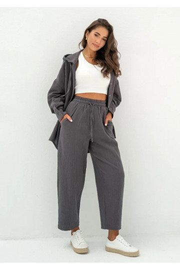 - Graphite muslin oversize...