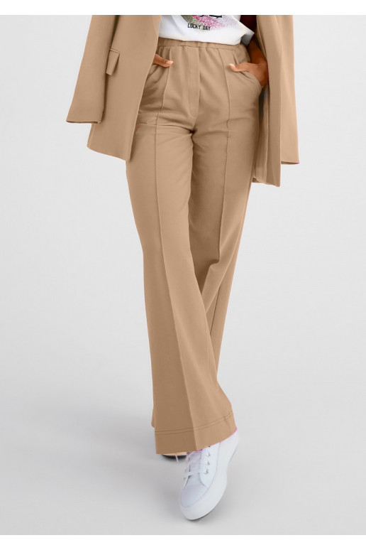 Ellis - Loose beige cotton pants