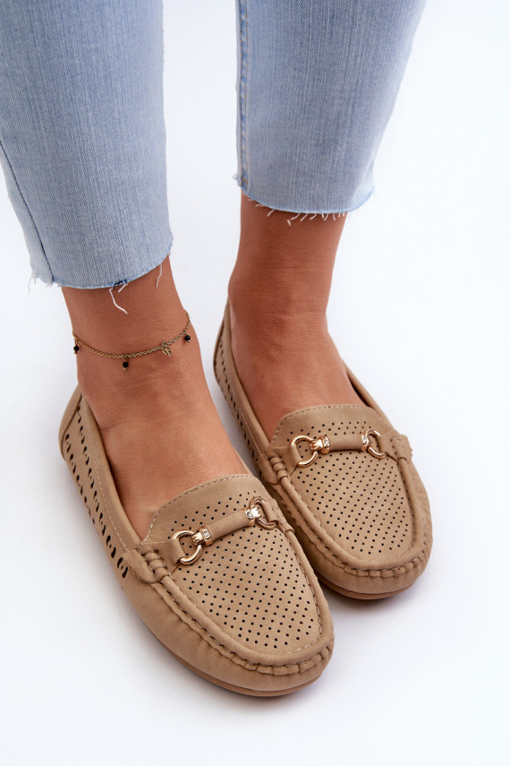 Women's Black Lattice Loafers Rasirna