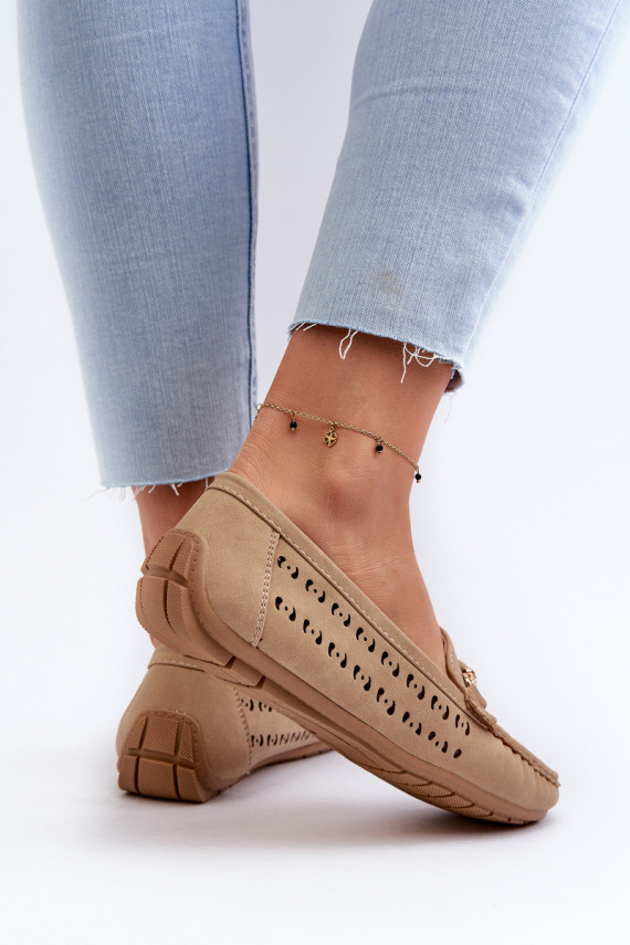 Women's Black Lattice Loafers Rasirna