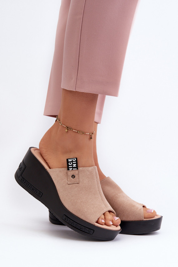 Women's Wedge Sandals Beige Vleni