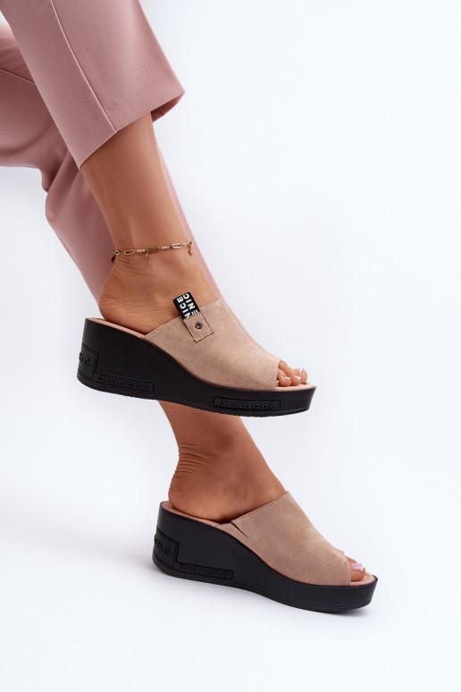 Women's Wedge Sandals Beige Vleni Women's Wedge Sandals Beige Vleni