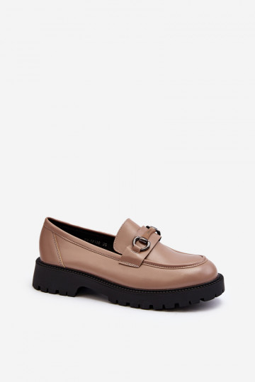 Women's Beige Faux Leather Moccasins Ledda 2