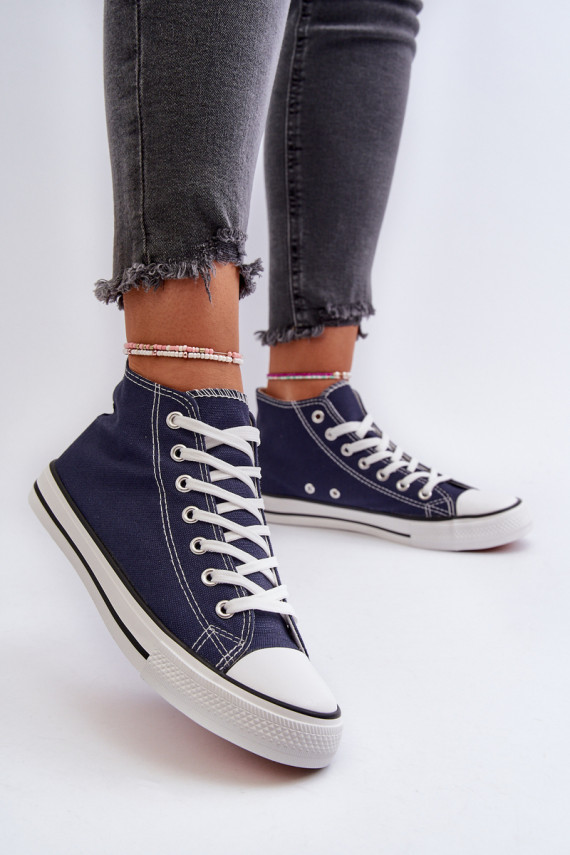 Navy Blue Women's Sneakers Socerio