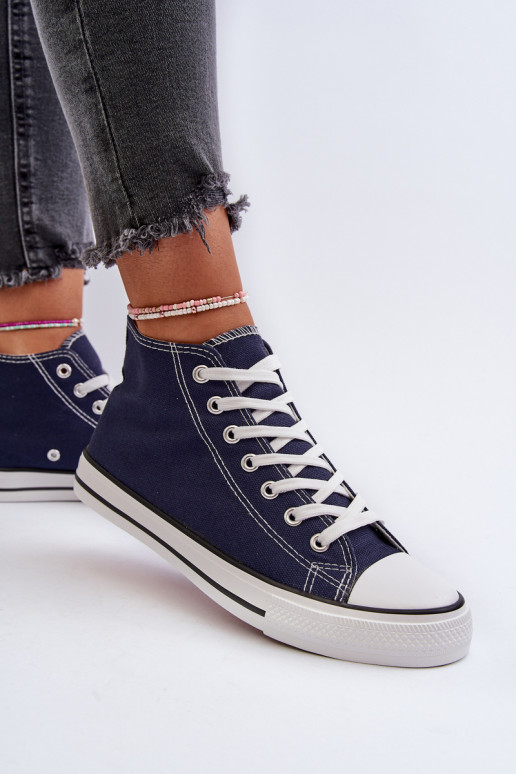 Navy Blue Women's Sneakers Socerio Navy Blue Women's Sneakers Socerio