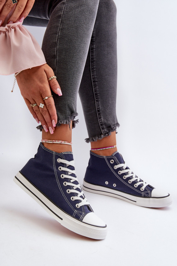 Navy Blue Women's Sneakers Socerio