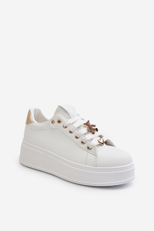 Women's platform sneakers with white embellishments Herbisa Women's platform sneakers with white embellishments Herbisa