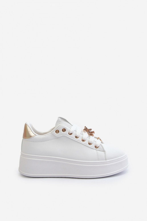 Women's platform sneakers with white embellishments Herbisa Women's platform sneakers with white embellishments Herbisa