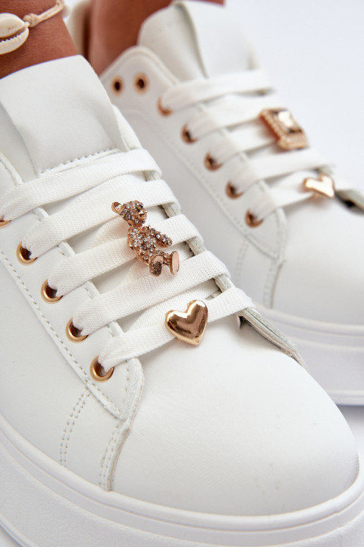 Women's platform sneakers with white embellishments Herbisa Women's platform sneakers with white embellishments Herbisa
