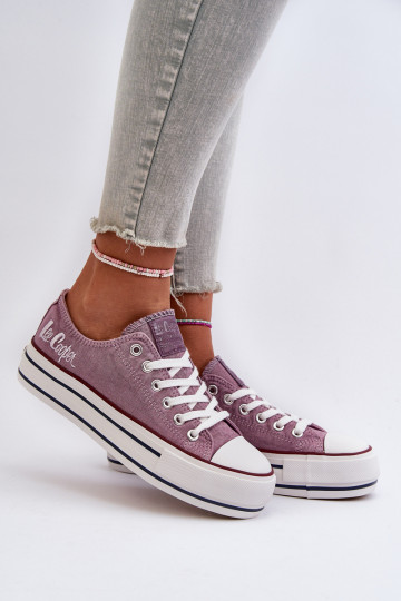 Women's sneakers on a thick sole Lee Cooper purple 2