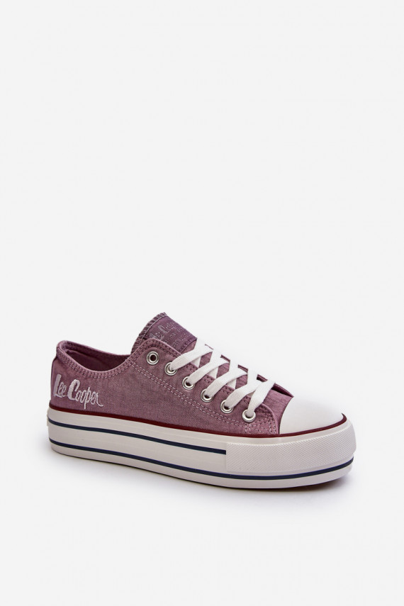 Women's sneakers on a thick sole Lee Cooper purple