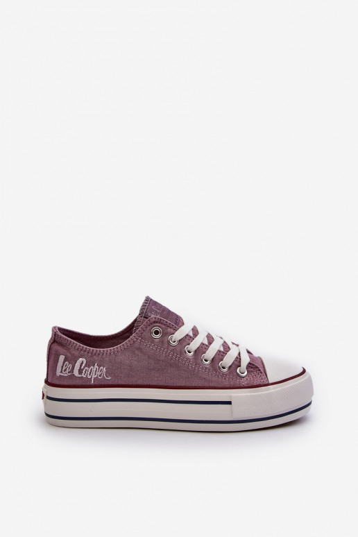 Women's sneakers on a thick sole Lee Cooper purple