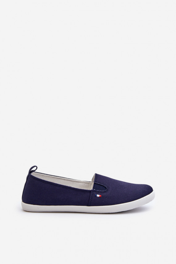 Women's Navy Slip-On Canvas Sneakers Adrancia