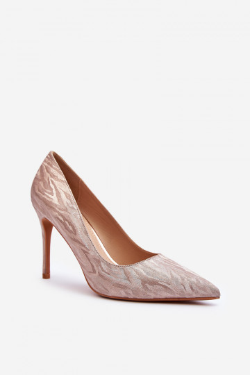 Glittery Embellished Pumps Champagne Klonisa 2