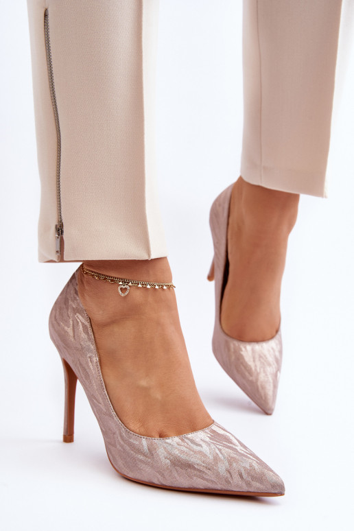 Glittery Embellished Pumps Champagne Klonisa Glittery Embellished Pumps Champagne Klonisa