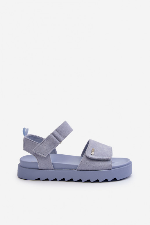 Women's Suede Platform Sandals Big Star Black