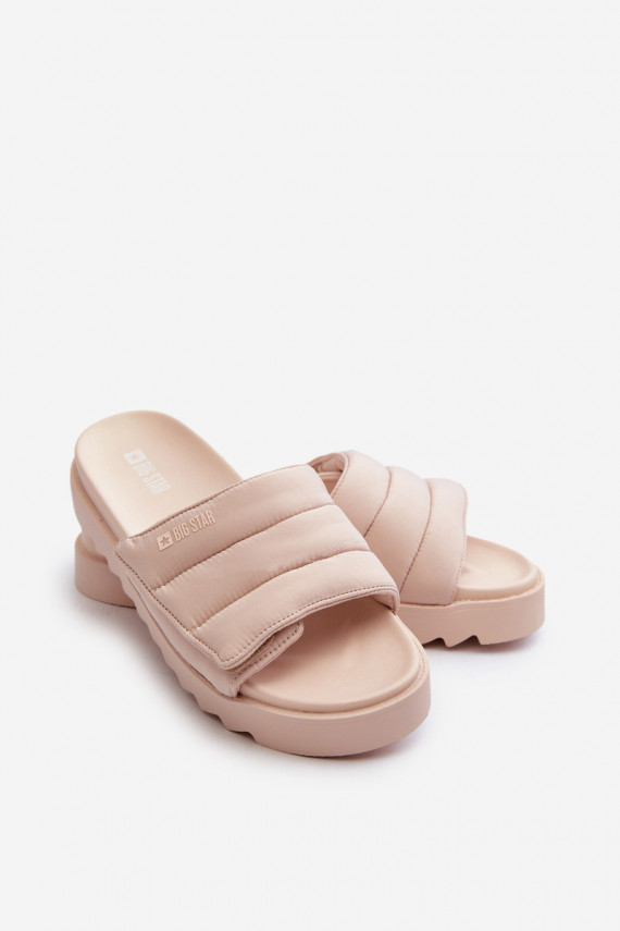 Women's Platform Flip Flops Big Star Beige
