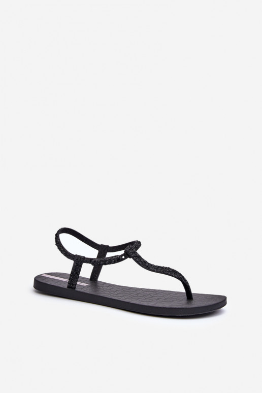 Women's Glitter Flip-flop Sandals Ipanema Class Brilha Fem Black