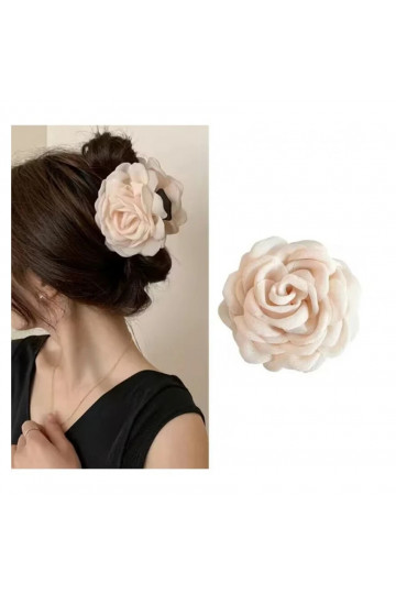 Hair clip duża klamra XL  róża owa 9cm 2