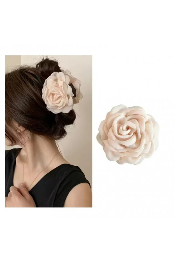 Hair clip duża klamra XL  róża owa 9cm