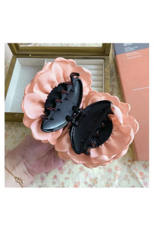 Hair clip duża klamra XL  róża owa 9cm