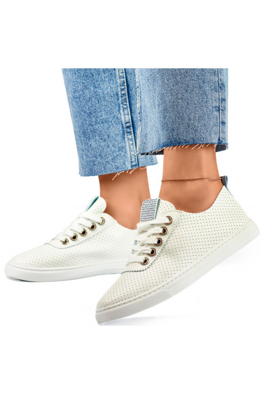 White openwork sneakers women's... White openwork sneakers women's...