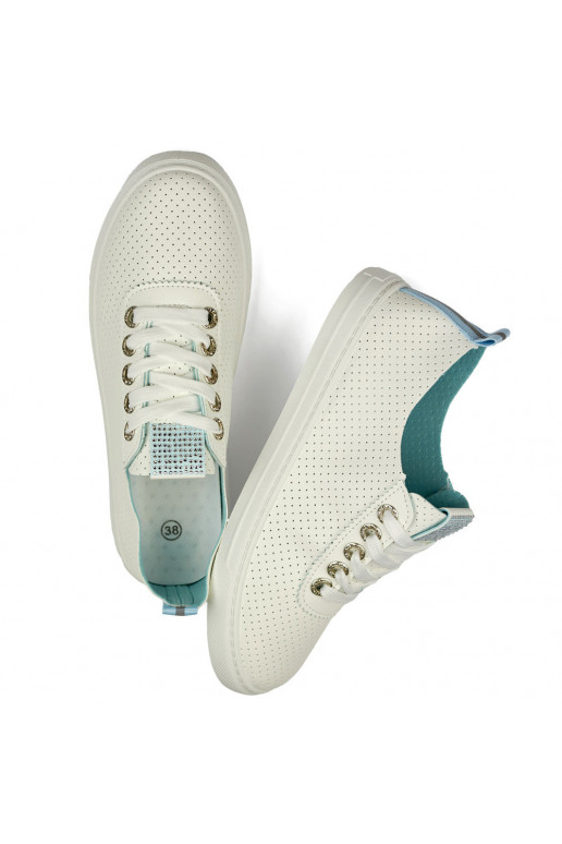 White openwork sneakers women's... White openwork sneakers women's...