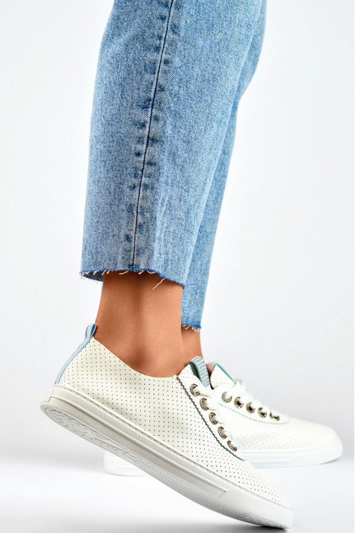 White openwork sneakers women's... White openwork sneakers women's...