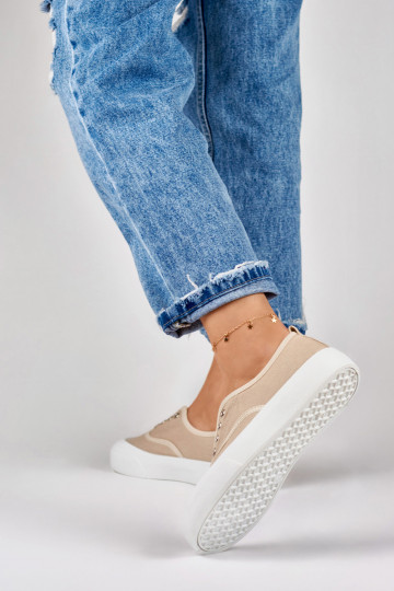 Beige women's sneakers 2