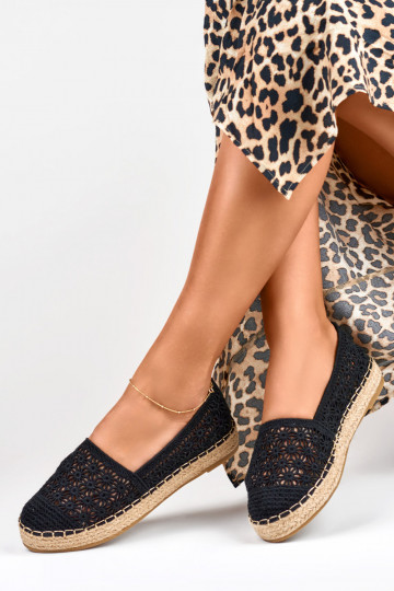 Women's black espadrilles