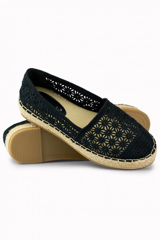 Women's black espadrilles