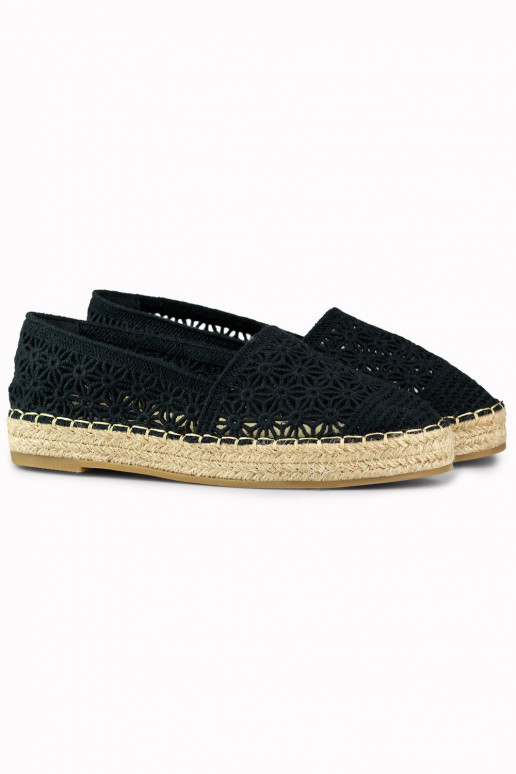 Women's black espadrilles