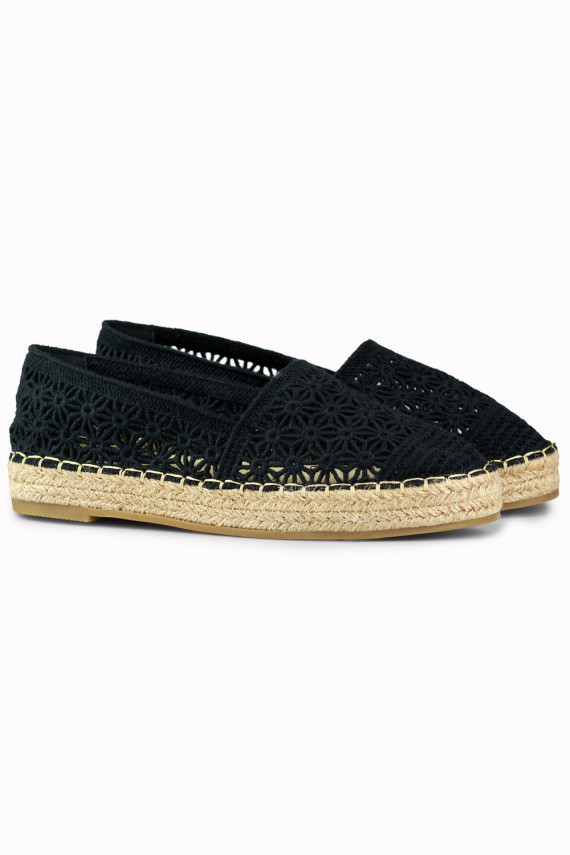 Women's black espadrilles
