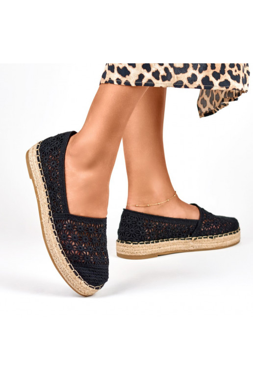 Women's black espadrilles