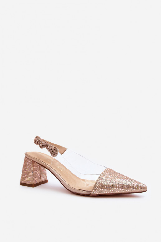 Elegant Pointed-Toe Pumps D&A MR91292-1 Champagne Elegant Pointed-Toe Pumps D&A MR91292-1 Champagne