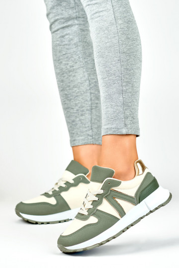 Women's sneakers in green...