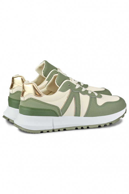 Women's sneakers in green and beige... Women's sneakers in green and beige...