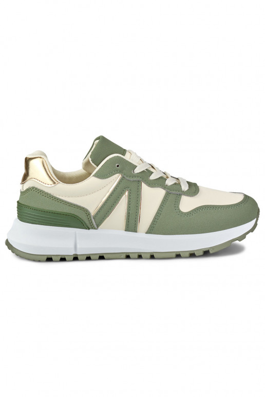 Women's sneakers in green and beige... Women's sneakers in green and beige...