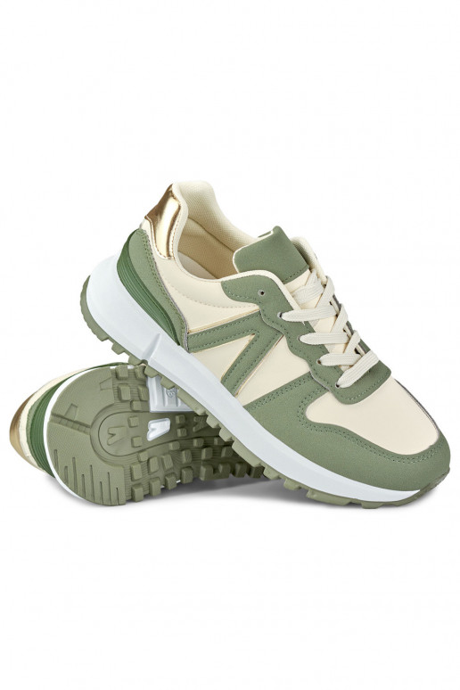 Women's sneakers in green and beige... Women's sneakers in green and beige...