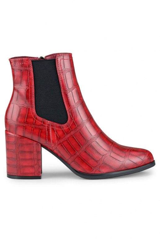 Red eco leather shoes Blaise
