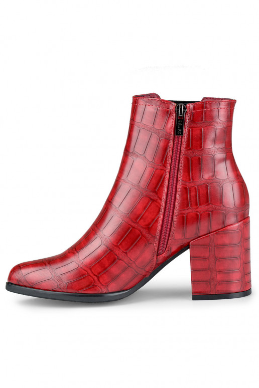 Red eco leather shoes Blaise