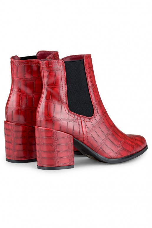 Red eco leather shoes Blaise
