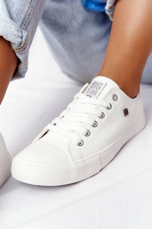 Women's Leather Sneakers Big Star White V274869 Women's Leather Sneakers Big Star White V274869